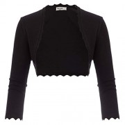 GRACE KARIN Women's 3/4 Sleeve Open Front Scalloped Knit Cropped Bolero Shrug - Košulje - kratke - $15.99  ~ 101,58kn