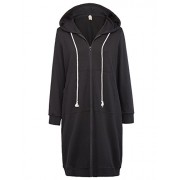 GRACE KARIN Women's Casual Pockets Zip up Hoodies Tunic Sweatshirt Long Hoodie Jacket - Košulje - kratke - $26.99  ~ 171,46kn