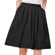 GRACE KARIN Women's Elastic Waist Pleated Vintage Skirts CL10401 - Skirts - $17.99 