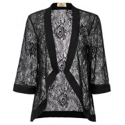 GRACE KARIN Women's Floral Lace Shrug Drape Open Front 3/4 Sleeve Bolero Cardigan - Košulje - kratke - $18.99  ~ 120,64kn