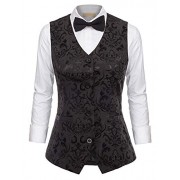 GRACE KARIN Womens Waistcoat Vintage Steampunk Dressy Jacquard Jacket - Košulje - kratke - $24.99  ~ 158,75kn