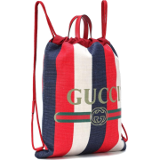 GUCCI Striped drawstring backpack - Рюкзаки - 
