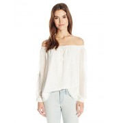 GUESS Women's Long Sleeve Toya Off Shoulder Smock Blouse - Рубашки - короткие - $63.58  ~ 54.61€