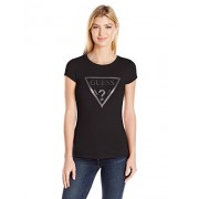 GUESS Women's Short Sleeve Line up Triangle R3 Tee - Рубашки - короткие - $27.99  ~ 24.04€