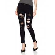 GUESS Women's Skinny Ankle Destroyed Jean - Spodnie - długie - $98.00  ~ 84.17€