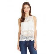 GUESS Women's Sleeveless Yaro Isle Lace Shell - Рубашки - короткие - $19.99  ~ 17.17€