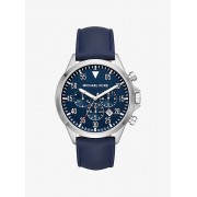 Gage Silver-Tone And Leather Watch - Zegarki - $225.00  ~ 193.25€