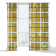 Gamboge Sycamore Snowflakes Window Curta - Muebles - $79.99  ~ 68.70€