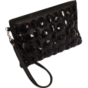 Gem Studded Wristlet Clutch Zip-Top Detachable Chain Strap - Сумки c застежкой - $27.99  ~ 24.04€