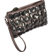 Gem Studded Wristlet Clutch Zip-Top Detachable Chain Strap - Torbe z zaponko - $27.99  ~ 24.04€