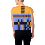 Geometric Print Relax Fit Cropped T-shir - Люди (особы) - 