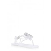 Girls 11-3 Rhinestone Bow Jelly Thong Sandals - Sandalias - $7.99  ~ 6.86€