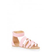 Girls 11-4 Grommet Denim Strappy Sandals - Sandals - $12.99 