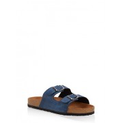Girls 12-4 Denim Print Footbed Sandals - Sandale - $9.99  ~ 8.58€