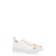 Girls 12-4 Faux Leather Metallic Accent Sneakers - Tenis - $12.99  ~ 11.16€