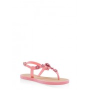 Girls 12-4 Flower Studded Jelly T Strap Sandals - Сандали - $5.99  ~ 5.14€