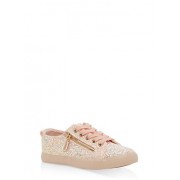 Girls 12-4 Glitter Lace Up Sneakers - Sneakers - $14.99 