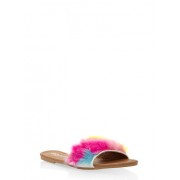 Girls 1-4 Faux Fur Slide Sandals - Sandale - $9.99  ~ 8.58€