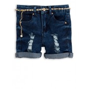 Girls 4-6x Distressed Denim Shorts with Belt - Cinturones - $9.99  ~ 8.58€