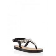 Girls 6-11 Rhinestone Studded T Strap Sandals - Sandalias - $5.99  ~ 5.14€