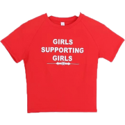 Girls Printed English Letter T-shirt - T-shirts - $19.99 