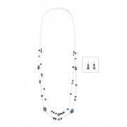 Glass Beaded Necklace and Earrings - Earrings - $6.99 