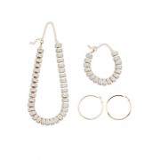Glitter Necklace Bracelet and Hoop Earrings - Earrings - $5.99 