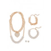 Glitter Necklace Set with Matching Bracelets and Earrings - Kolczyki - $7.99  ~ 6.86€