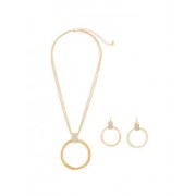 Glitter O Ring Necklace with Matching Earrings - Ohrringe - $5.99  ~ 5.14€