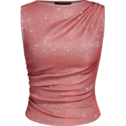 Glitter Tank Top ruched - Tanks - 