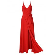 GlorySunshine Women's Vintage Split Side Adjustable Straps Beach Evening Midi Dresses - Dresses - $19.99 
