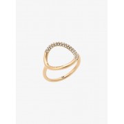 Gold-Tone Pave Ring - Rings - $65.00 