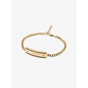 Gold-Tone Plaque Chain Bracelet - Bransoletka - $95.00  ~ 81.59€