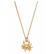 Gold Crab Necklace - Naszyjniki - 