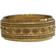 Gold English Hinged Bangle 1890s - Pulseras - 