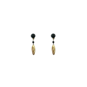 Gold and black earrings - 耳环 - 
