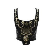 Gold detail corset - Camisas sem manga - 