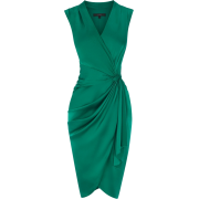 Green Satin Dress - Vestidos - 
