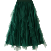 Green tulle waist elastic - Röcke - $39.99  ~ 34.35€
