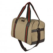 Gucci Beige Ebony Diamond Canvas Travel Duffel Handbag Web Detail   - Modni dodaci - $899.00  ~ 5.710,96kn