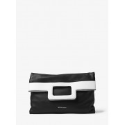 Gwen Color-Block Leather Fold-Over Tote - Hand bag - $298.00 