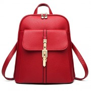 H.TAVEL®new Fashion Women Girl Leather Mini School Bag Travel Backpack Rucksack Shoulders Bag Satchel (Red) - Bag - $35.00 