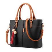 H.Tavel Lady Women's Soft Leather Top-Handle Handbags Work Place Shoulder Tote Bag - Torby - $29.99  ~ 25.76€