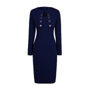 HOMEYEE Women's Sexy Fashion Long Sleeve Wear to Work Bodycon Dress B10 - Haljine - $21.99  ~ 18.89€