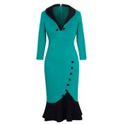 HOMEYEE Women's V Neck Ball Fishtail Pencil Dress UB27 - Haljine - $24.99  ~ 158,75kn