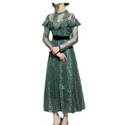 HTOOHTOOH Womens Lace Crochet Sexy Elegant Evening Dress - Dresses - $46.48 