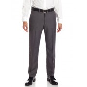 Haggar Men's Cool 18 Hidden Expandable-Waist Plain-Front Pant Heather Grey 34x32 - Pants - $38.00 