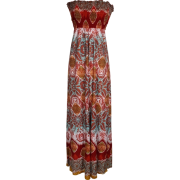 Hawaiian Smocked Tube Maxi Dress Junior Plus Size - Dresses - $34.99 