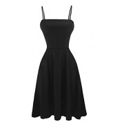Heloise Fashion Women's A-Line Pleated Little Cocktail Party Dress With Spaghetti Straps - Dresses - $32.99 