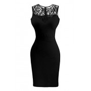 Heloise Fashion Women's Sleeveless Bodycon Little Cocktail Party Dress with See Through Top - 连衣裙 - $12.99  ~ ¥87.04